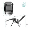 Vineego Zero Gravity Chair Camp Reclining Lounge Chairs Outdoor Lounge Patio Chair with Adjustable Pillow 2 Pack