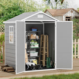 Devoko Manor 6' x 4' Resin Storage Shed, All-Weather Plastic Outdoor Storage