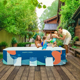 Devoko 73" Foldable Swimming Pool, Outdoor Inflatable-free Pools, Summer Portable Above Ground Pool for Adults, Kids, Family Pet Dog