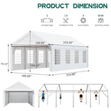 Devoko Outdoor Wedding Party Tent Heavy Duty Gazebo with Removable Sidewalls for Parties BBQ