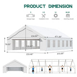Devoko Outdoor Wedding Party Tent Heavy Duty Gazebo with Removable Sidewalls for Parties BBQ