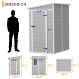 Devoko Manor Resin Storage Shed, All-Weather Plastic Outdoor Storage