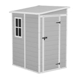 Devoko Manor Resin Storage Shed, All-Weather Plastic Outdoor Storage