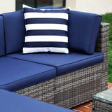 Devoko 5 Pieces Patio Furniture Outdoor Sectional Sofa with Updated Metal Base