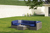 Devoko 7 Pieces Patio Furniture Outdoor Sectional Sofa Updated Metal Base