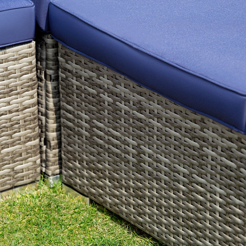 Devoko 7 Pieces Patio Furniture Outdoor Sectional Sofa Updated Metal Base