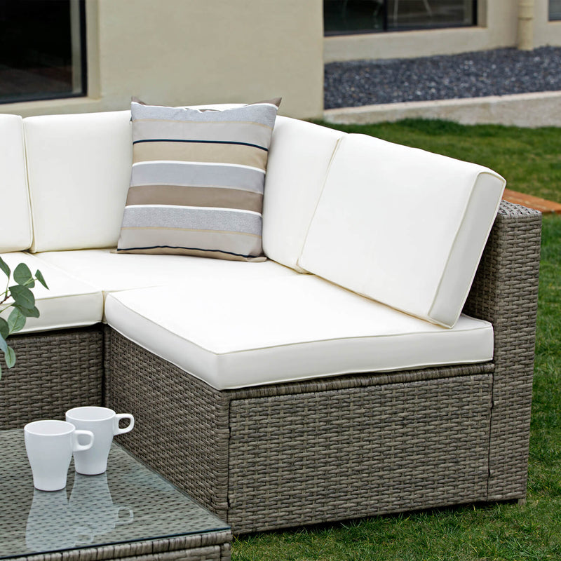 Devoko 7 Pieces Patio Furniture Outdoor Sectional Sofa Updated Metal Base