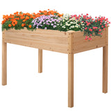 Devoko Wooden Raised Garden Bed Planter with Legs 30??'H