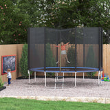 Devoko Trampoline with Safe Enclosure Net Patio Fitness Jumping Trampoline for Backyard, Kindergarten with Ladder