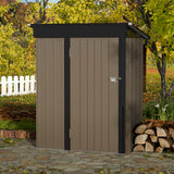 Devoko 5 X 3 FT Outdoor Metal Storage Shed, Steel Yard Shed with Lockable