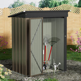 Devoko 5 X 3 FT Outdoor Metal Storage Shed, Steel Yard Shed with Lockable