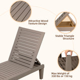 Devoko Outdoor Lounge Chairs 2 Pcs Patio Lounge Chairs