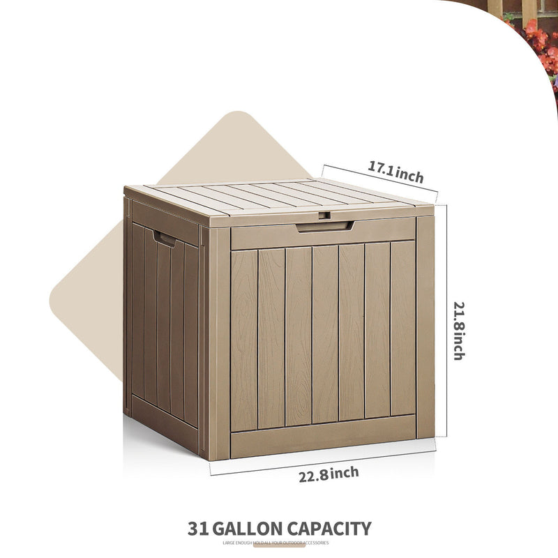 Devoko 32 Gallon Deck Box, Waterproof Outdoor Storage Box