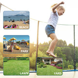 Devoko Trampoline with Safe Enclosure Net Patio Fitness Jumping Trampoline for Backyard, Kindergarten with Ladder