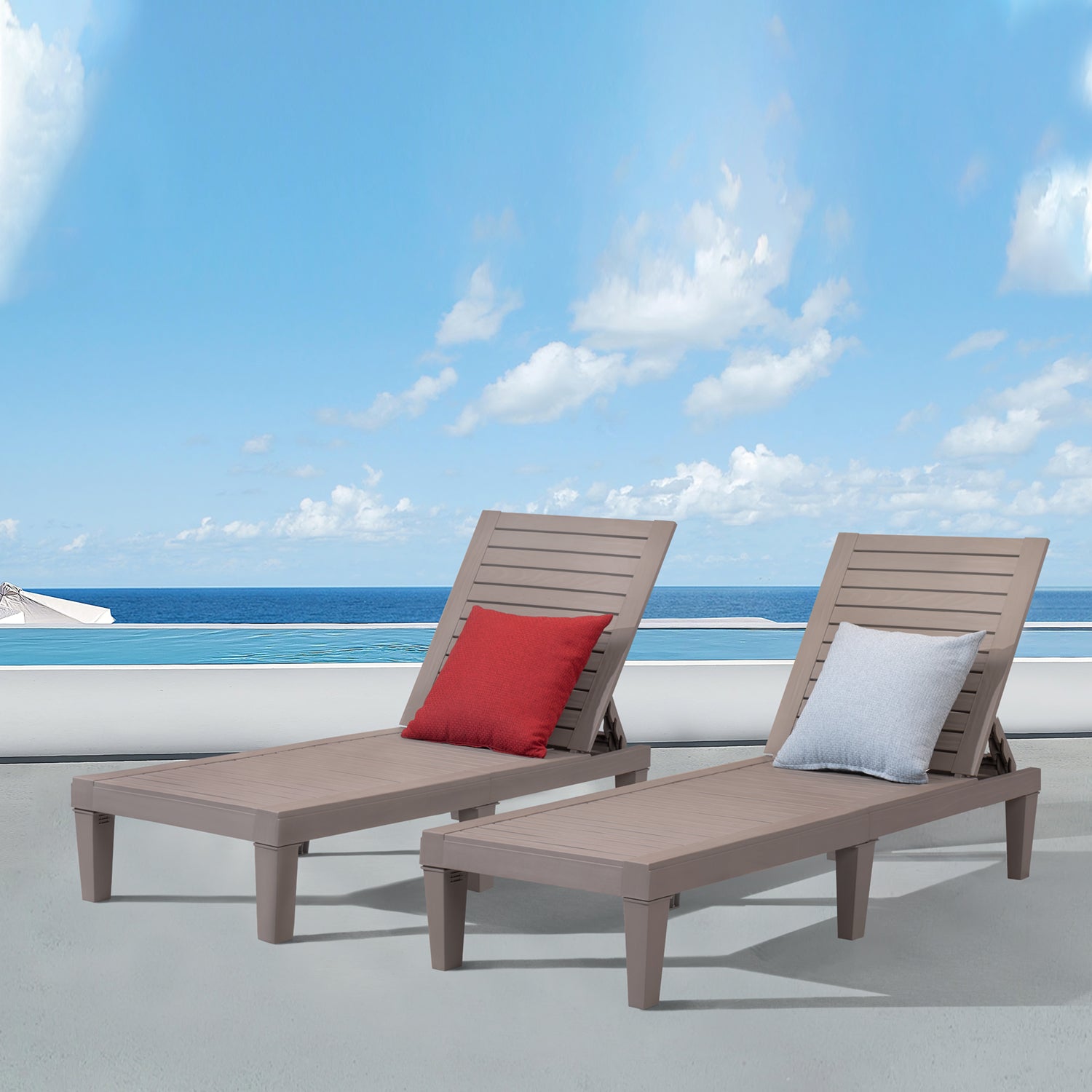 Devoko Outdoor Lounge Chairs Pcs Patio Lounge Chairs