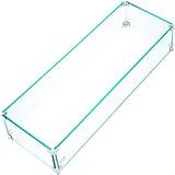 Outdoor Fire Pit Table with Glass Wind Guard & Propane Tank Storage Side Table