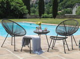 Devoko 5 Pieces Patio Acapulco Conversation Set Outdoor Round lounge Chair