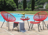 Devoko 5 Pieces Patio Acapulco Conversation Set Outdoor Round lounge Chair