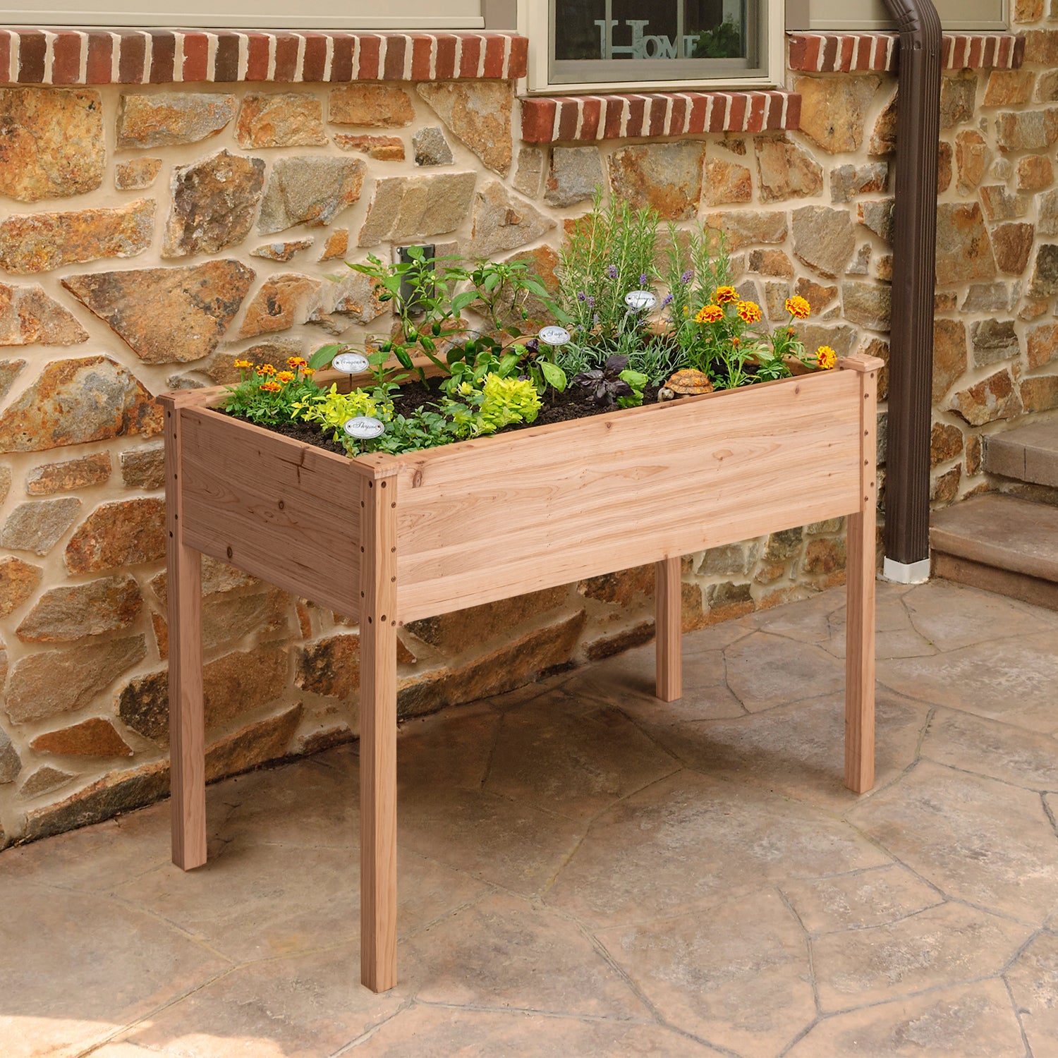 window box planters with legs Devoko Wooden Raised Garden Bed Planter with Legs 30??'H