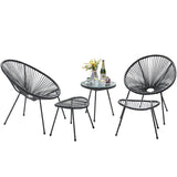 Devoko 5 Pieces Patio Acapulco Conversation Set Outdoor Round lounge Chair