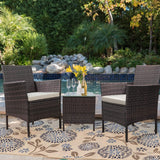 Devoko Wicker Patio Furniture Sets 3 Pcs Front Porch Furniture Outdoor Furniture Chairs