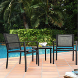 Devoko 3 Pieces Bistro Set Outdoor Patio Furniture Set Modern Conversation Set