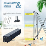 Devoko 10X10 Ft Pop Up Canopy Ez Up Canopy Tent Commercial Instant Shelter Patio Sun Shade Canopies with Roller Bag