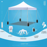 Devoko 10X10 Ft Pop Up Canopy Ez Up Canopy Tent Commercial Instant Shelter Patio Sun Shade Canopies with Roller Bag