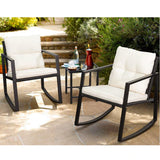 Devoko Outdoor Rocking Chair 3 Pcs Patio Set