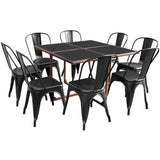 Devoko 9 Pieces Patio Outdoor Dining Sets