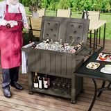 Devoko 80 QT Outdoor Resin Rolling Cooler Cart on Wheels for Cookouts, Tailgating, BBQ w/Bottle Opener, Catch Tray, Drain Plug