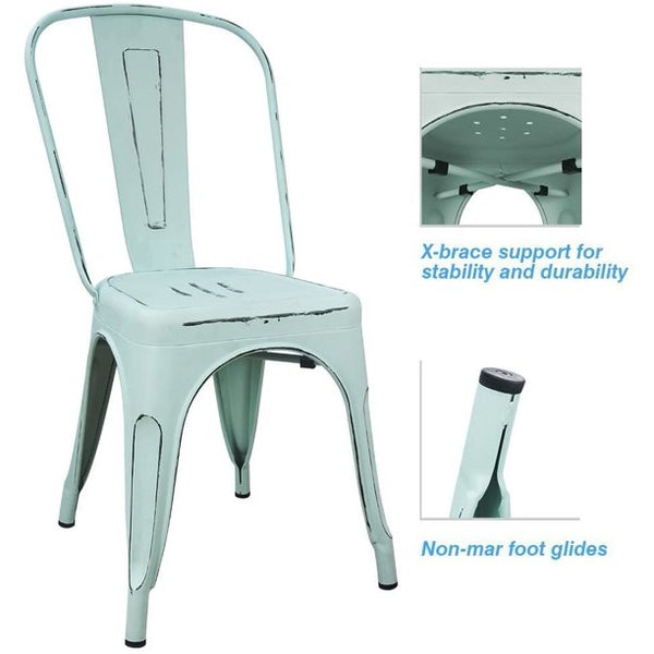 Distressed metal chairs set of 4 hotsell