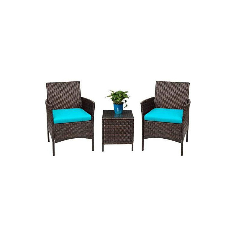 Devoko Wicker Patio Furniture Sets 3 Pcs Front Porch Furniture Outdoor
