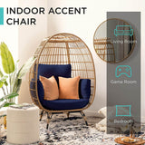 Devoko Wicker Egg Chair Oversized Outdoor Lounge Chair