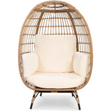 Devoko Wicker Egg Chair Oversized Outdoor Lounge Chair