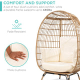 Devoko Wicker Egg Chair Oversized Outdoor Lounge Chair