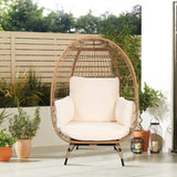 Devoko Wicker Egg Chair Oversized Outdoor Lounge Chair