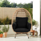 Devoko Wicker Egg Chair Oversized Outdoor Lounge Chair