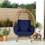 Devoko Wicker Egg Chair Oversized Outdoor Lounge Chair